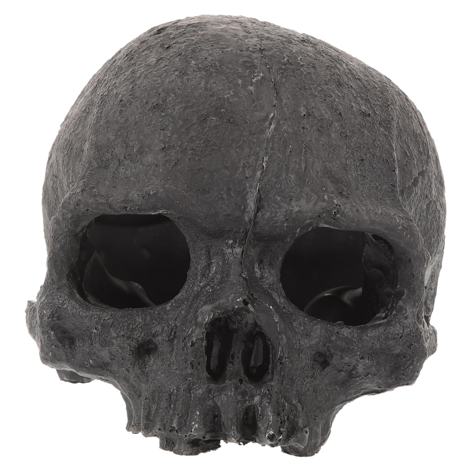 ABOOFAN 5 Pezzi Ornamenti del Cranio Nascondere Pelle di Rettile Ornamenti per Acquari Tropicali Decorazione Dell'acquario del Cranio Ornamento Arredamento Grotta Acquario Black Resina