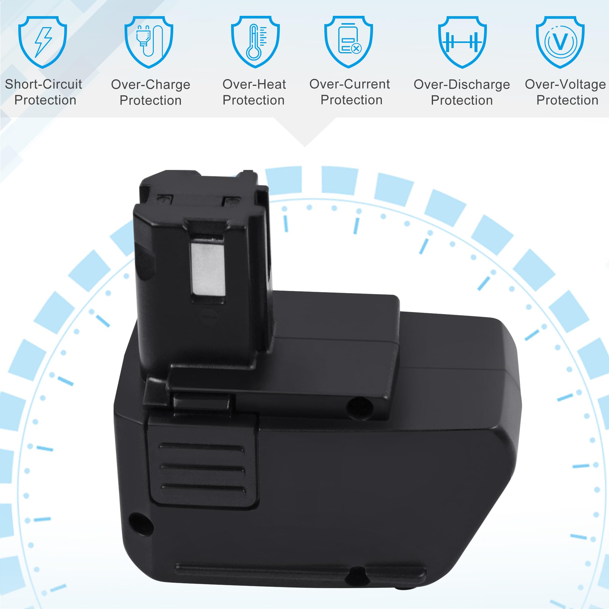 iPrize 9.6V 3500mAh NI-MH Compatible with Hilti SF100, SF100A, SFB105, SB10 - Image 4