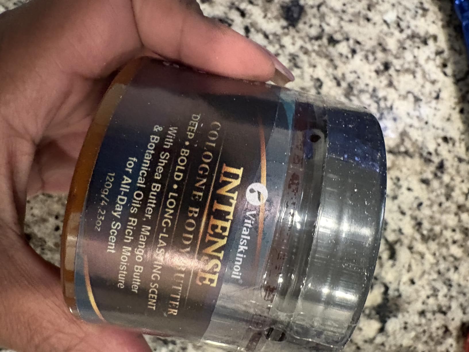 VITALSKINOIL Body Butter for Men, Intense Cologne moisturizer with Shea Butter, Mango Butter & Botanical Oils, Deep Bold Long-Lasting Scent, Paraben Free, 4.23 oz