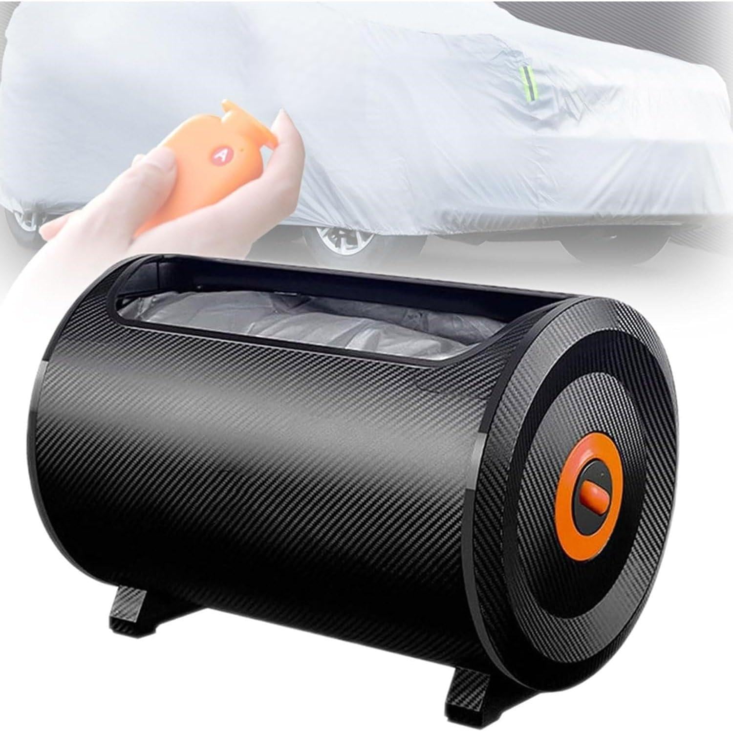 UofZc Smart Car Cover,Auto Retractable Car Cover - Universal, Windproof, Snowproof, UV Protection - One Key Retract/Removable Battery mpv