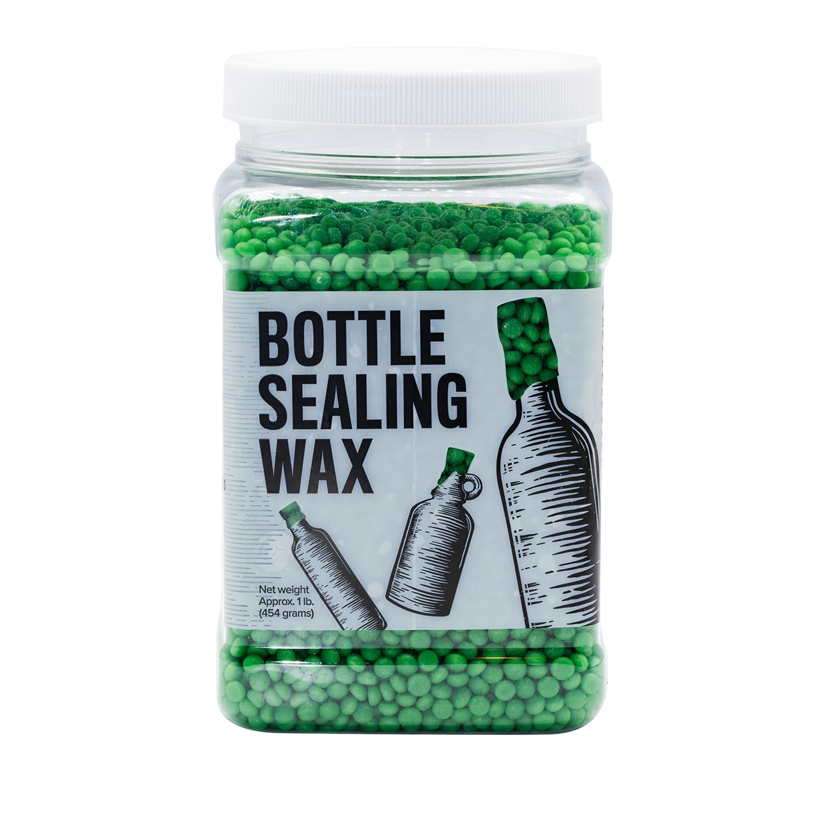 Blended Waxes, Inc. Bottle Sealing Wax, Pastille Wax Seal Beads For Wine, Beer, and Liquor Bottle Sealing, Seals Between 25-30 Bottles, 1 lb, Emerald