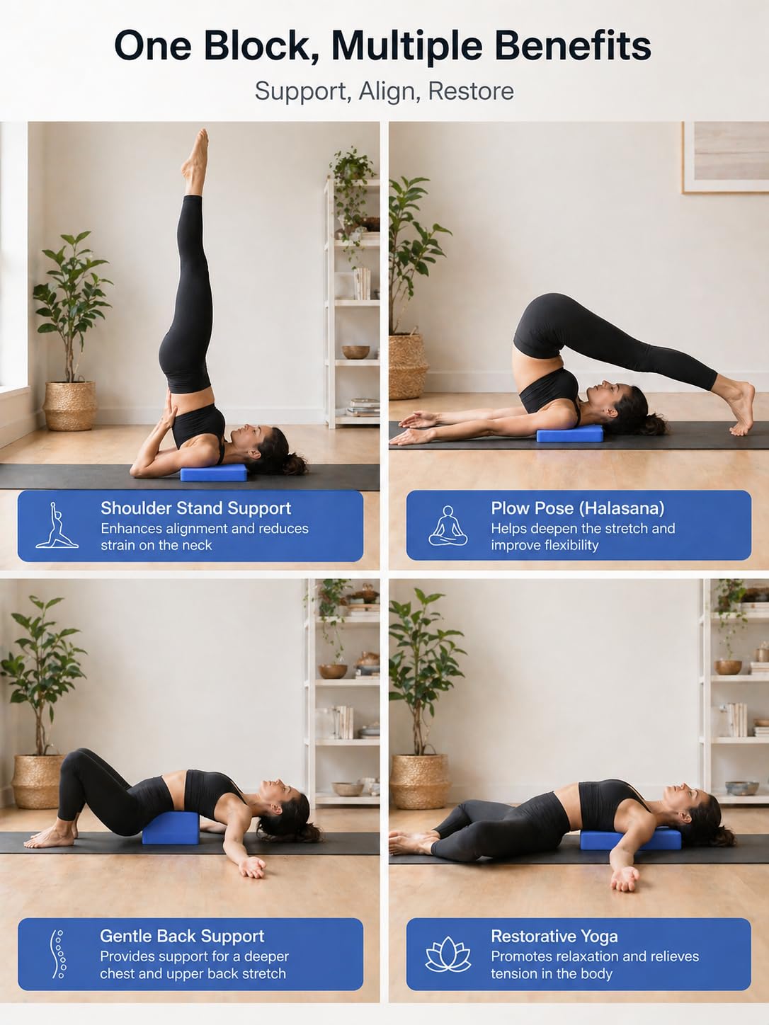 Hana Yog Shoulder Stand Foam for Yoga | Support for Sarvangasana, Enhances Comfort, Aligns Shoulders | Ideal for Stretching Neck & Shoulders 3