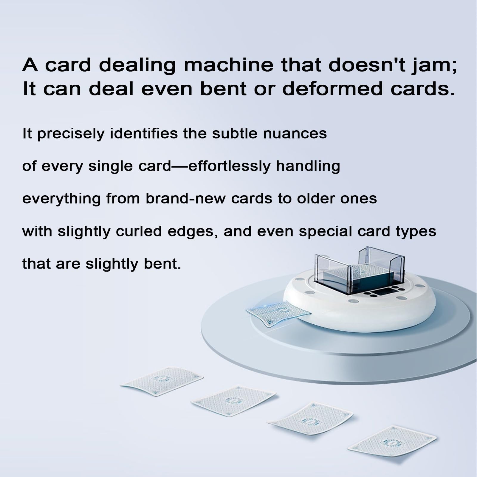 Shuffler automatico di carte e distributore di carte per 1-4 mazzi, supporta 1-8 giocatori, design a basso rumore per giochi di poker e blackjack