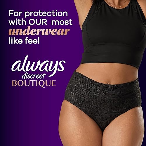 Miniatura 10 de Always Discreet Ropa interior para incontinencia adulta para mujer y ropa interior posparto, grande, hasta un 100% de protección contra fugas de