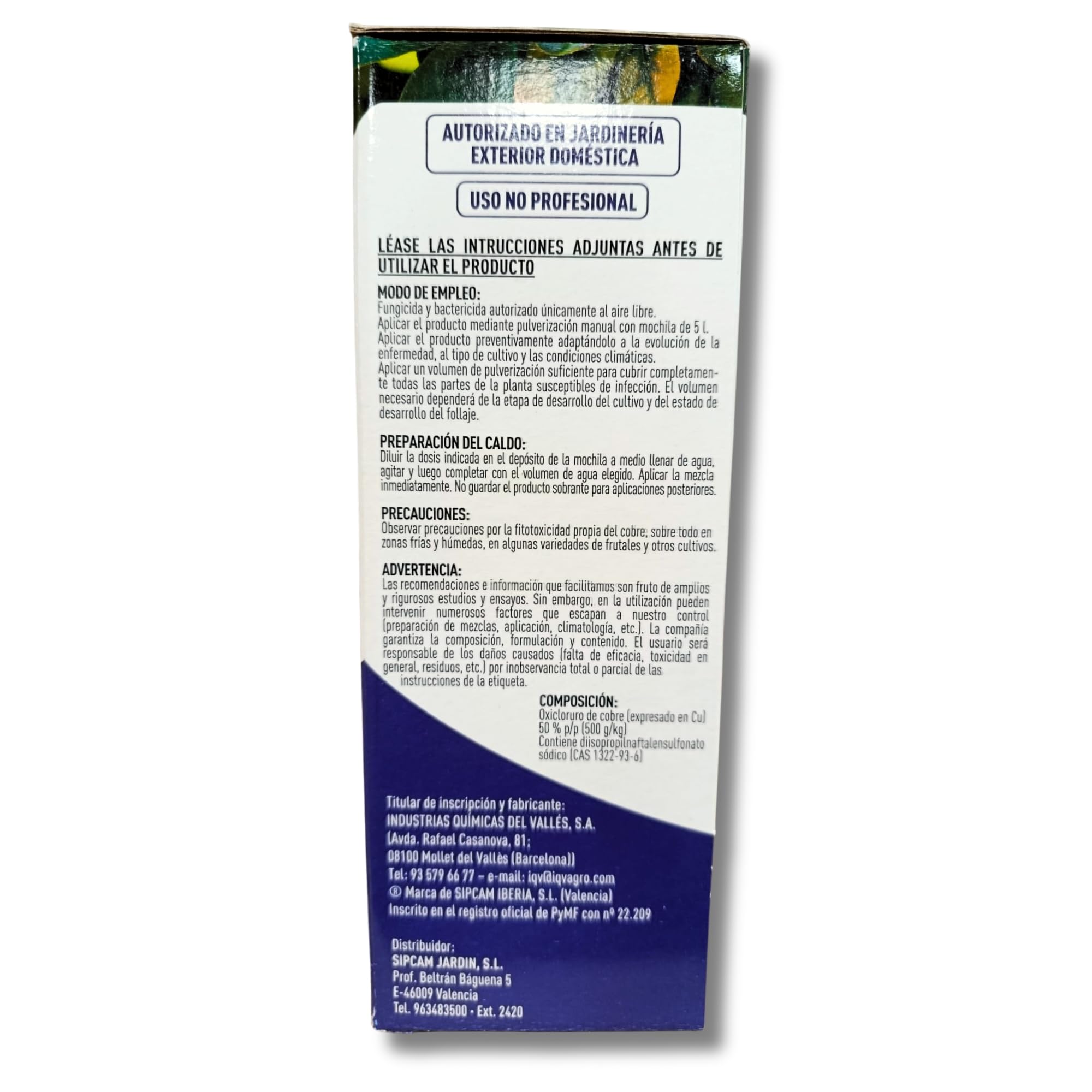 Cobre DRYCOP 50 DF Ecológico 500 GR para diluir hasta en 125 litros de agua MUY EFECTIVO | Fungicida y Bactericida | Contra Mildiu o Mildium, Monilia, Aguado, Repilo, Alternaria... | Nexum Market