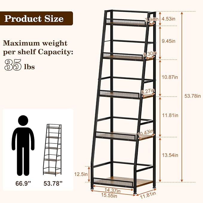 Estante de 5 Niveles para Botellas de Vino y Licor, Soporte de Bar miniatura 2