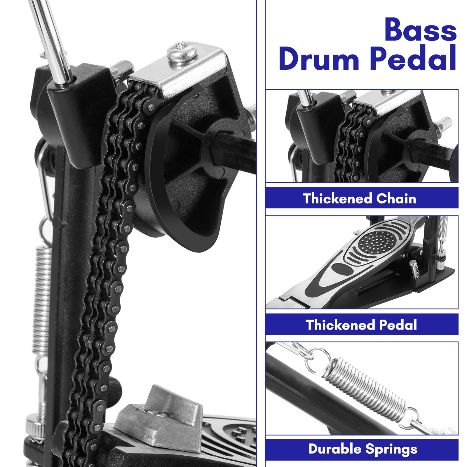 adjust kick pedal Bass Drum Pedal, Drum Pedals Beater Head Bass for Drum Set DIY and Tools Hamburg Farbe:STEALTH Test MTB-Helme: Cratoni Madflex
