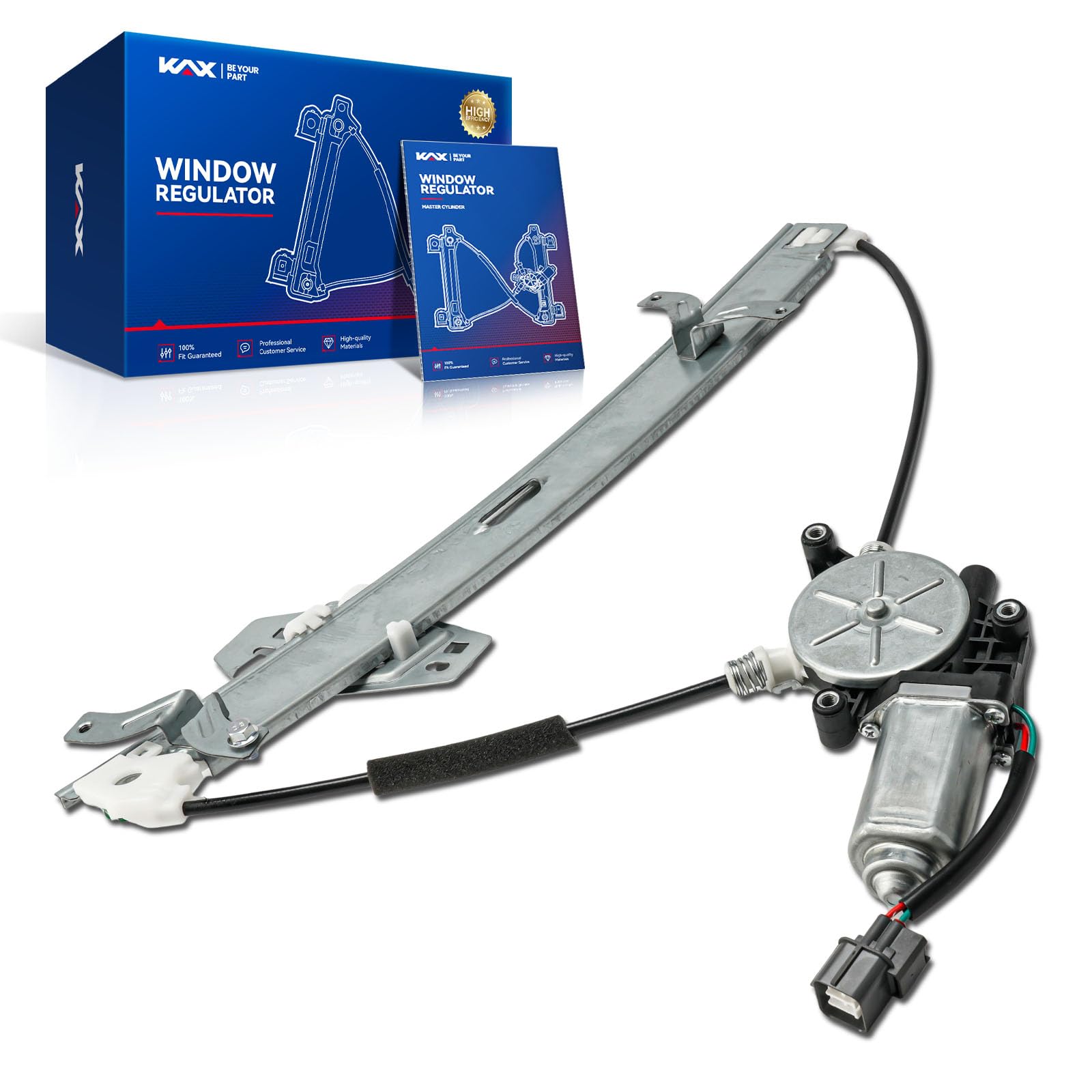 KAX 741-307 Power Window Regulator with Motor Front Right Passenger Side Compatible with 2003-2007 Honda Accord