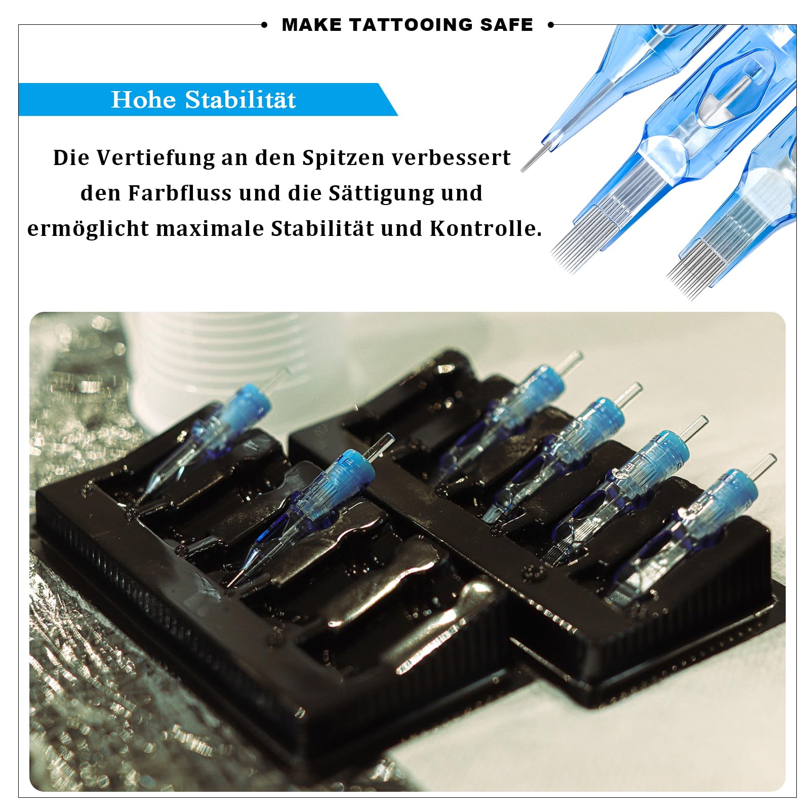 EMALLA ELIOT Tattoo Cartridges Nadeln 20 Stück #08 3RLL Runder Liner Nadeln Set Kartuschennadeln für Tattoo Pen Maschine Set
