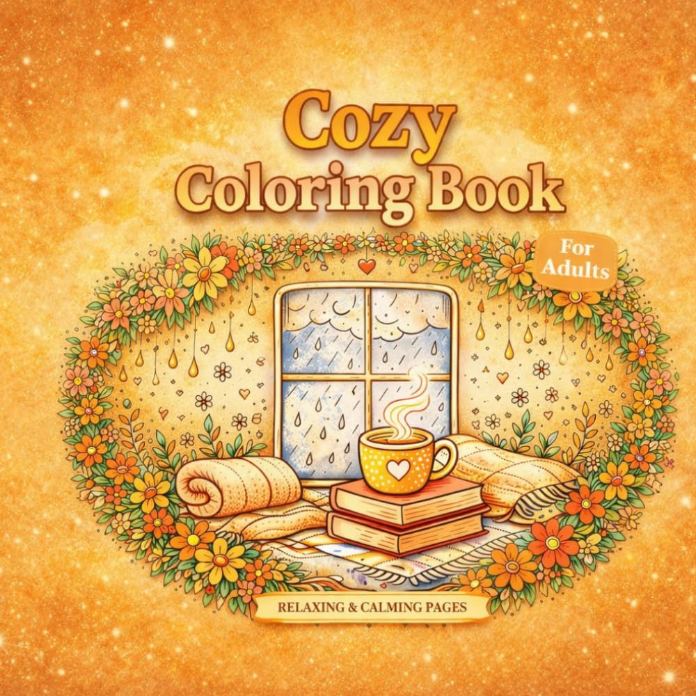 Cozy Hygge Mandala Coloring Book: Relaxing Cozy Life Designs with Warm Scenes, Tea, Candles & Comforting Mandalas for Adults