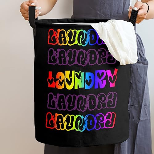 Miniatura 2 de Cesta de ropa sucia con nombre personalizado con texto personalizado para dormitorio sala de estar niños y niñas