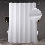 Taupe Shower Curtain for Bathroom: Water Repellent Quick Dry - 72" Lx72 W | Striped Textured Linen Style Polyester Fabric Bath Curtain, Solid Simple Elegant Lightweight, Machine Washable, Semi-Sheer