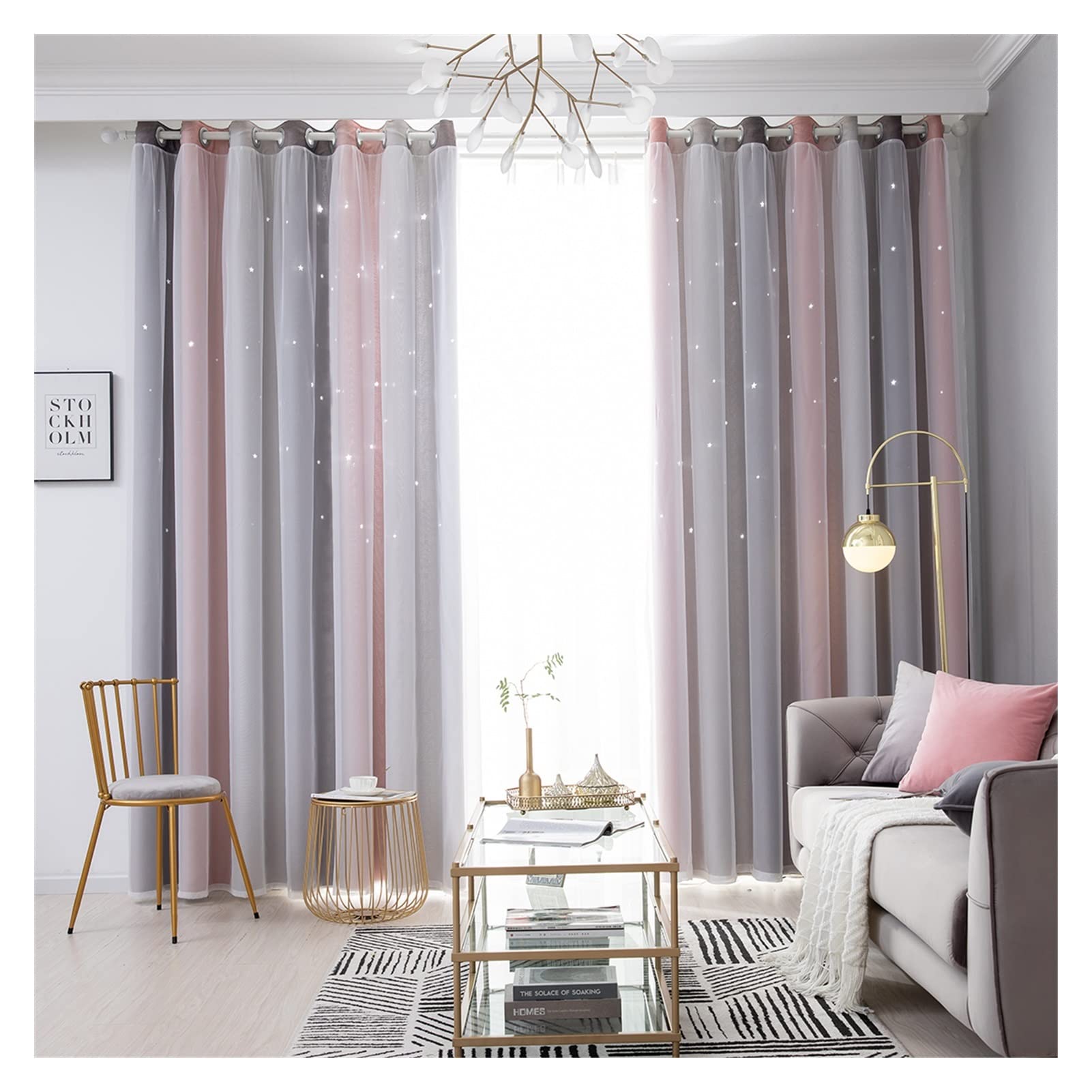 Cortinas blackout de doble capa gris: el control de luz que tu salón necesita