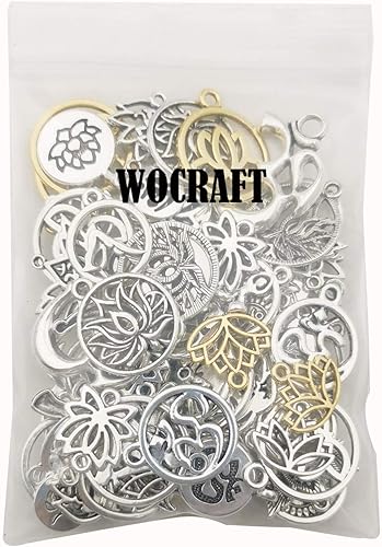 Miniatura 10 de WOCRAFT - Abalorio para manualidades (80 a 84 unidades), diseño de mariposas y libélula de abejas de insectos para joyería, manualidades, accesorios