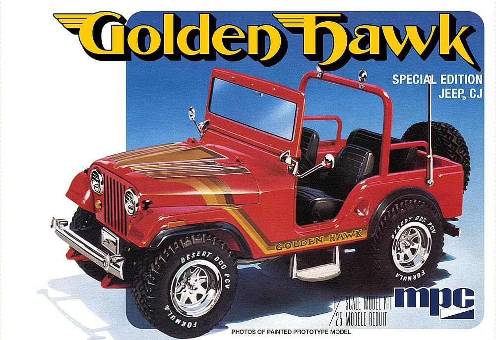 レア！1/24 アメ車　ミニカー　ジープ　ラングラー　CJ-7 ゴールデンホーク Amazon | MPC 1/25 1981 AMC ジープ CJ-5 ゴールデン・ホーク
