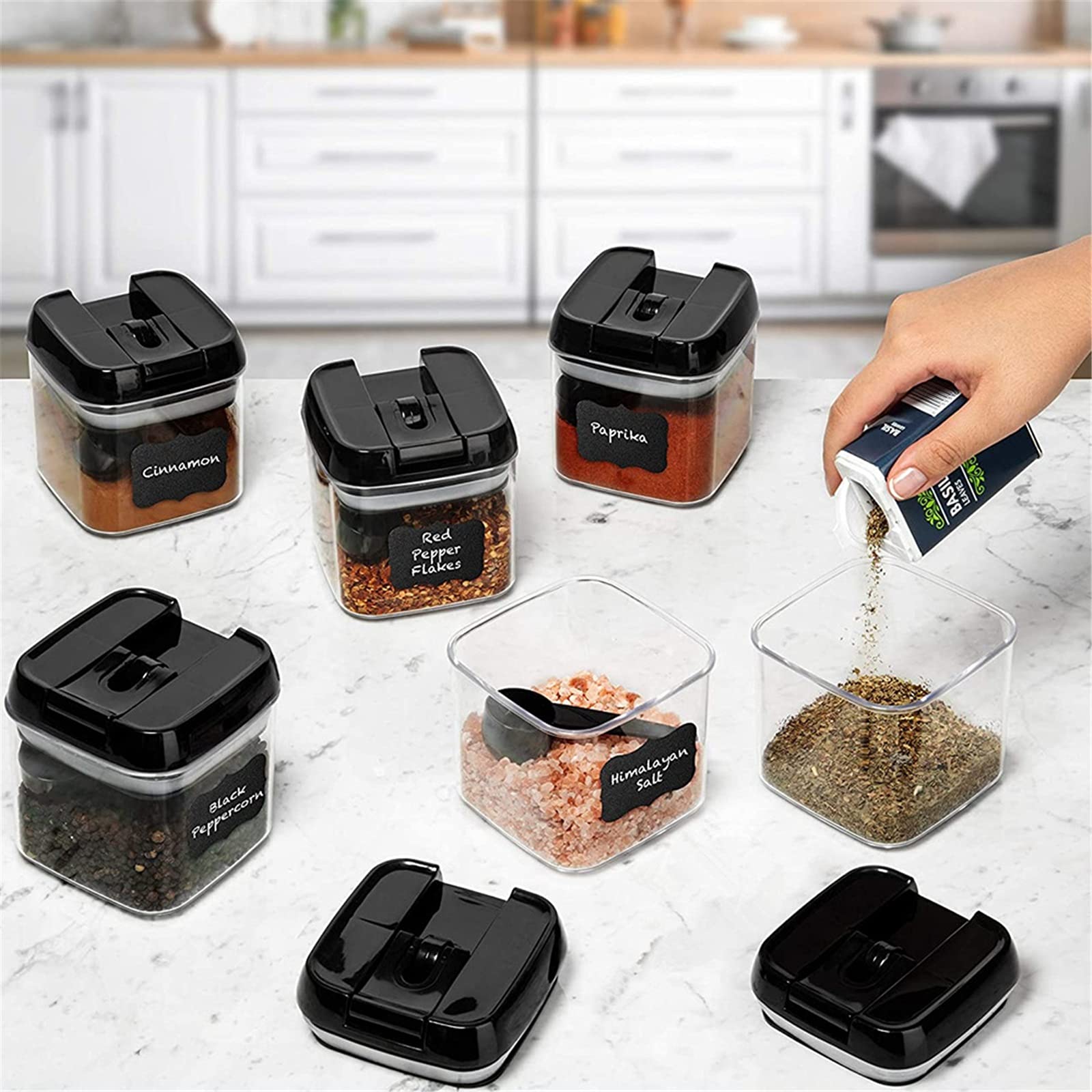 調味料ケース ６個 セット プラスチック製 まとめ売り セット ③ 楽天市場】スパイスボックス（素材（キッチン用品）プラスチック）の通販