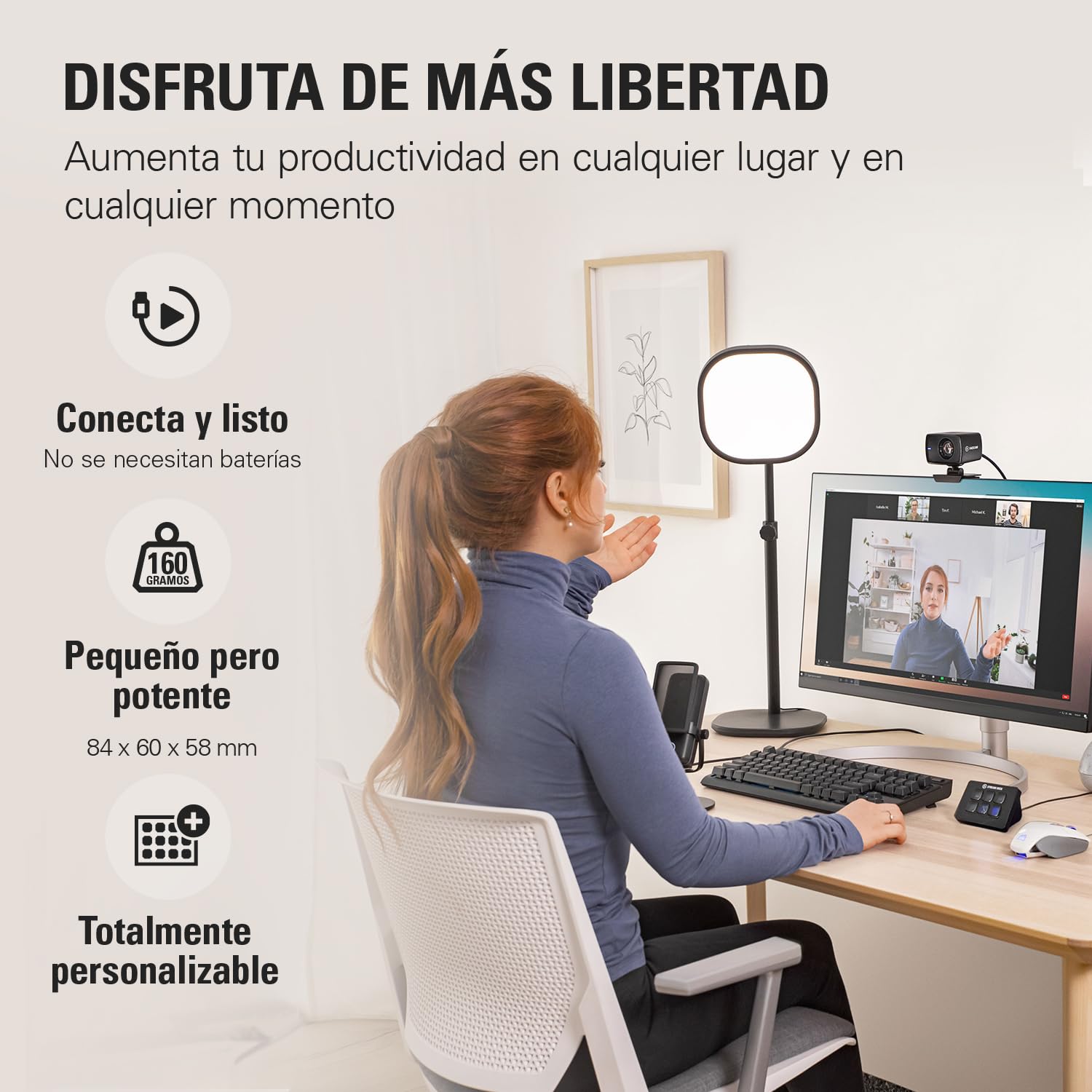 Elgato Stream Deck Mini – Controla Zoom, Teams, PowerPoint, MS Office etc., aumenta tu productividad con integración perfecta con las apps más usadas, crea atajos fácilmente, compatible con Mac y PC