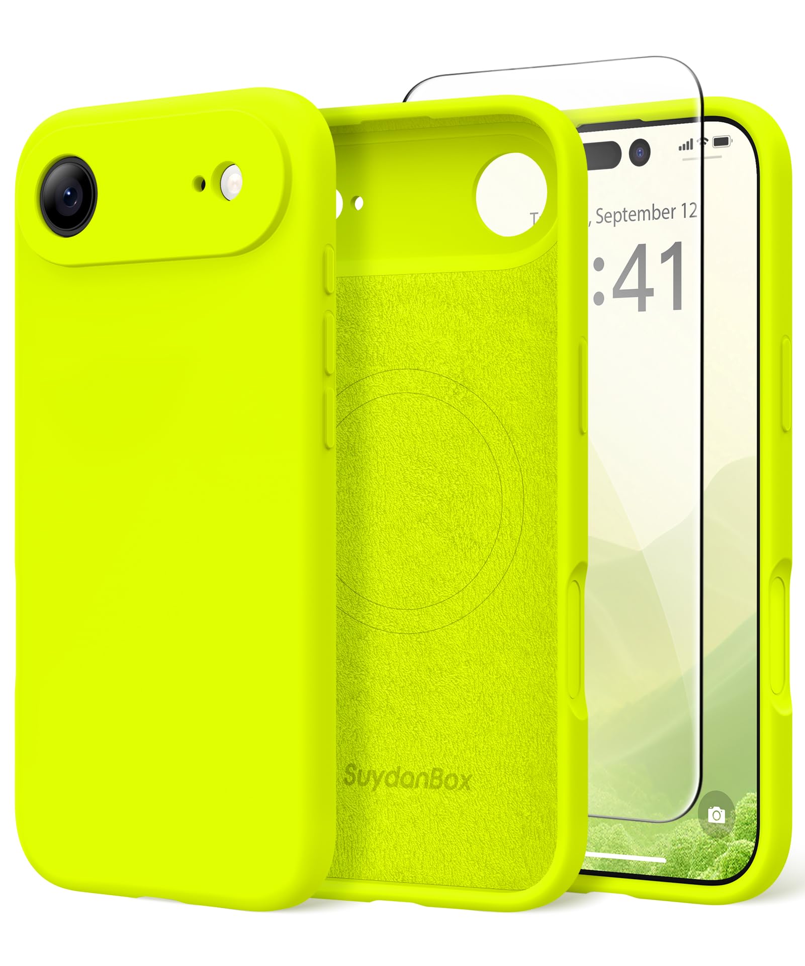 Magnetic for iPhone Air Case Silicone Fluorescent Green