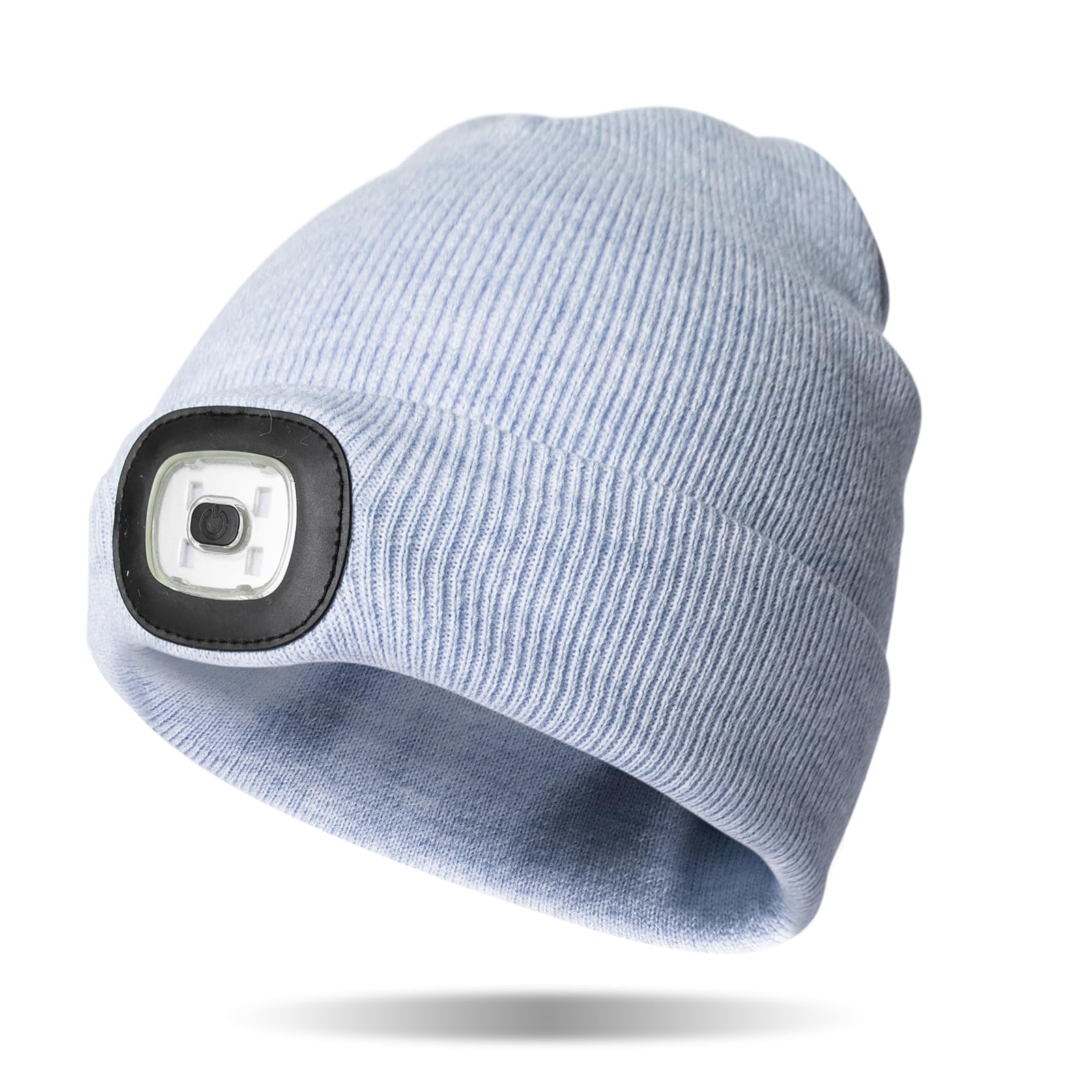 Classic Rechargeable LED Warm Knit Beanie Head Light Hat Headlamp for Outdoor Activities