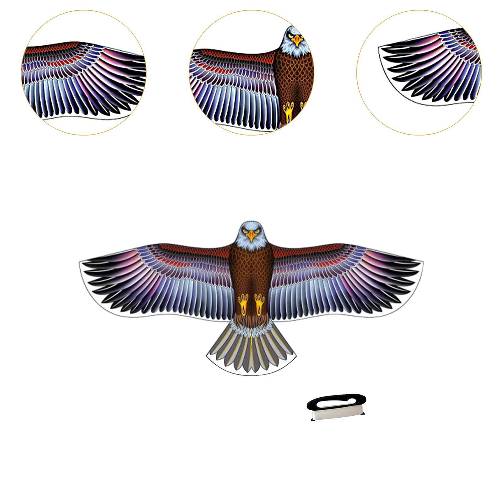 kowaku Shape Kite Large Bird Kites Easy to Fly Huge Swing Included 100M String Sports Kite for Outdoor Game Family Beach Park, 168cmx72cm