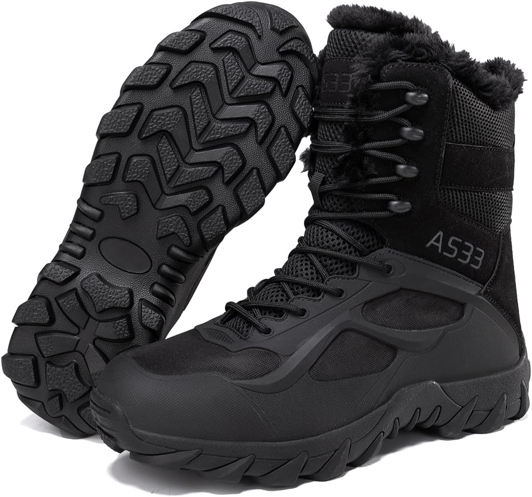Men's Outdoor High Top Warm Tactical Military Boots Walking