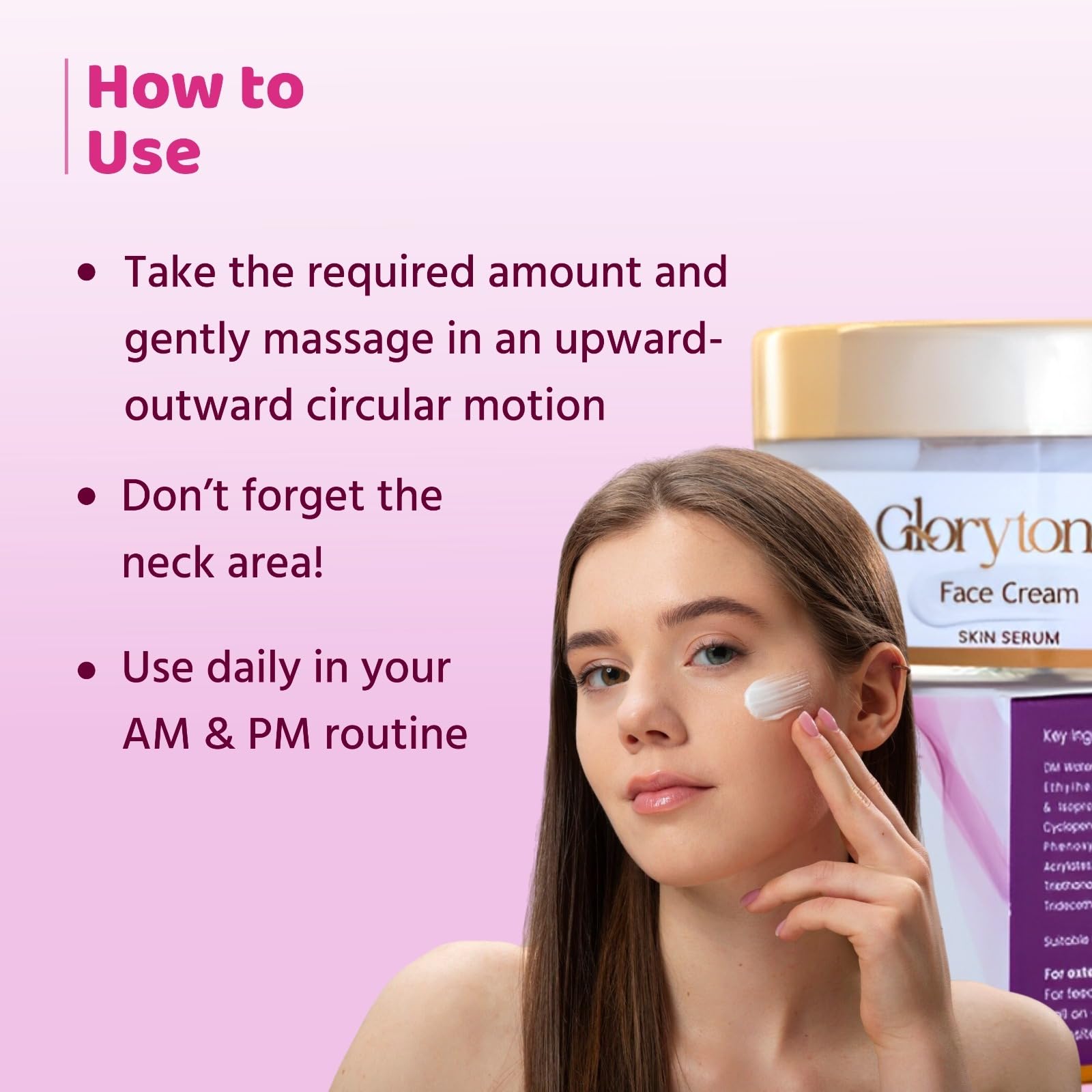 Glorytone Face Cream Skin Serum with Vitamin C & E, Brightening