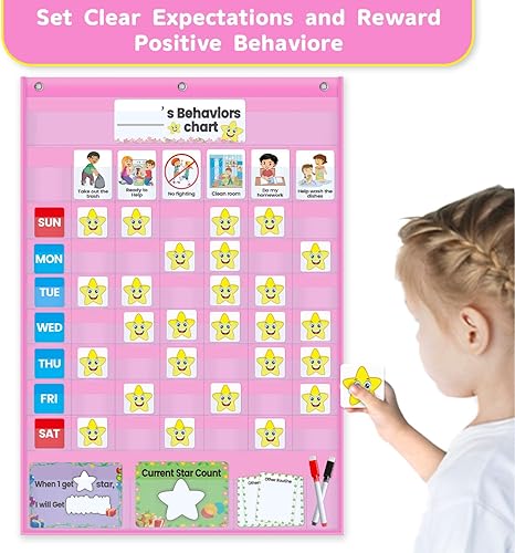 Miniatura 2 de Tabla de bolsillo de comportamiento  Tabla de tareas de estrellas de recompensa para niños pequeños en casa y escuela  Tabla de responsabilidad