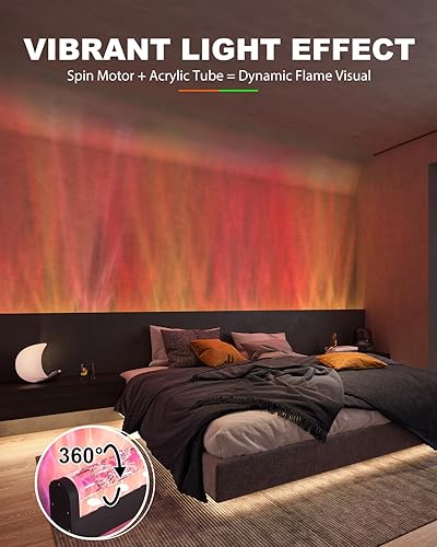 Miniatura 3 de TACAHE RGBW - Lámpara de pared con ondas dinámicas, agua que fluye, Aurora Visual, lámpara de pared que cambia de color con control remoto y