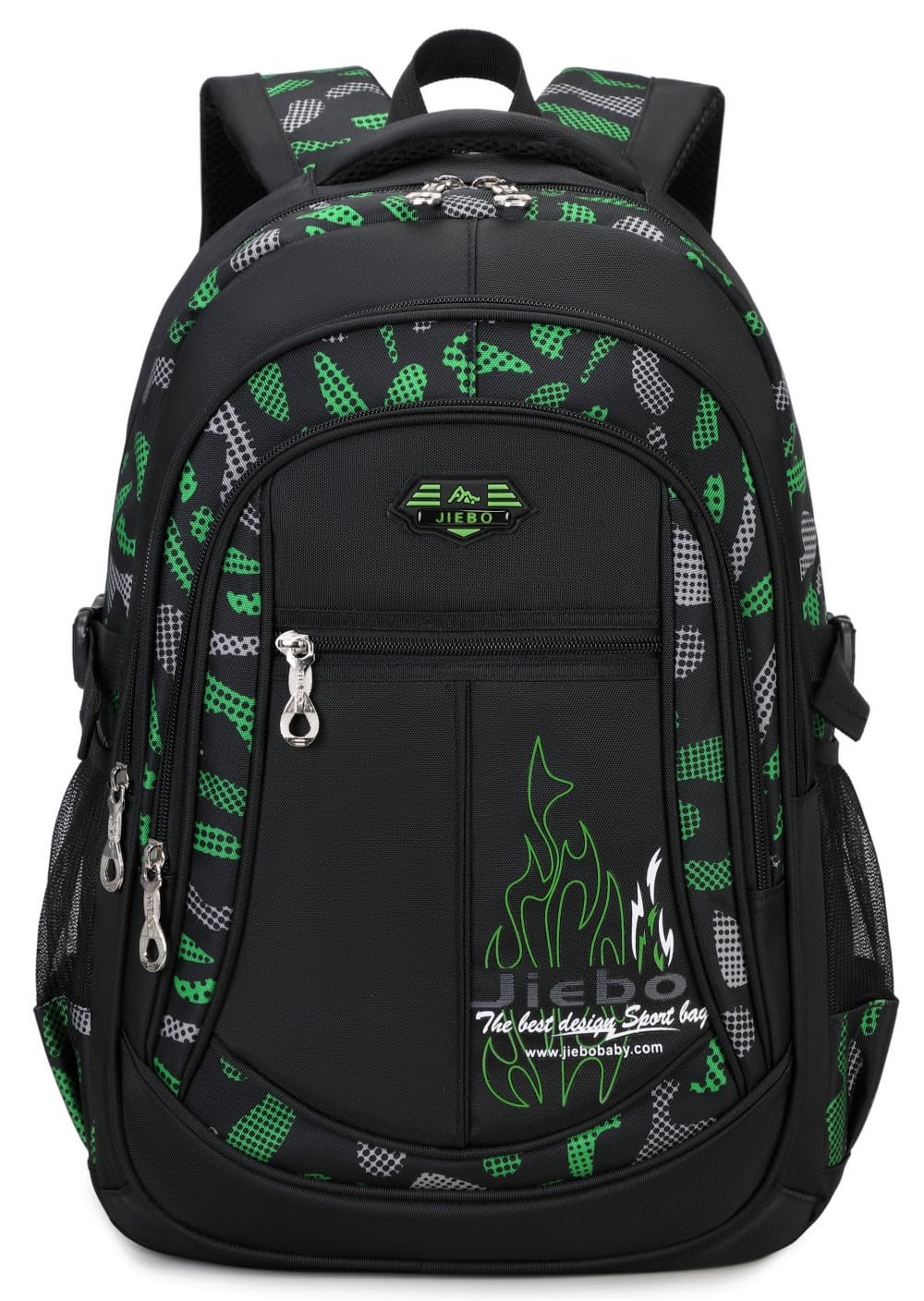 BABUN Backpacks for Boys Elementary Middle School Bags Kids Heavy Duty Durable Teenage Student Sturdy Bookbag Travel Waterproof 18in (B-Green)