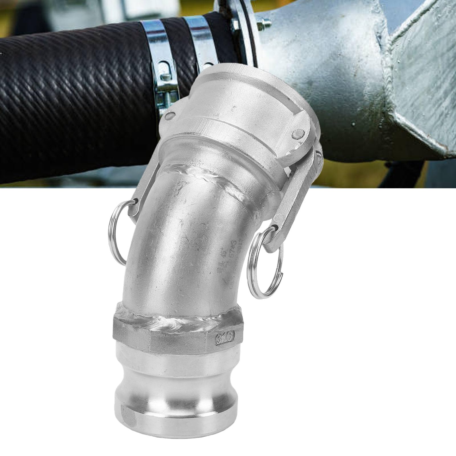 45 Degree DA Camlock Hose Fitting for Agricultural Irrigation 2