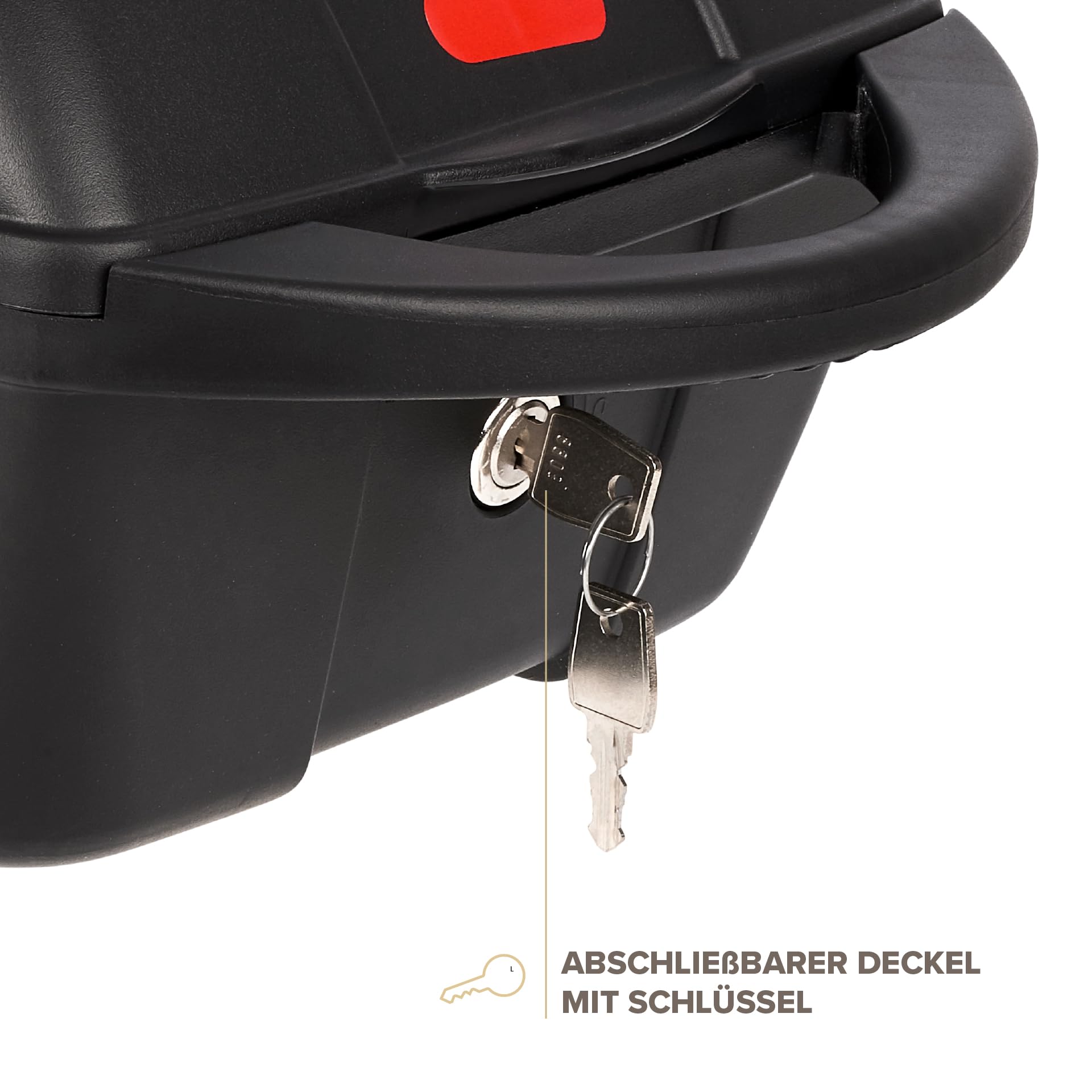 POLISPORT 8870100002 – 11L Hinterrad-Fahrrad-Topcase, abschließbar und wasserdicht, robuster Gepäckkoffer für Fahrräder, passend für MIK & MIK-HD SnapLock, schwarz