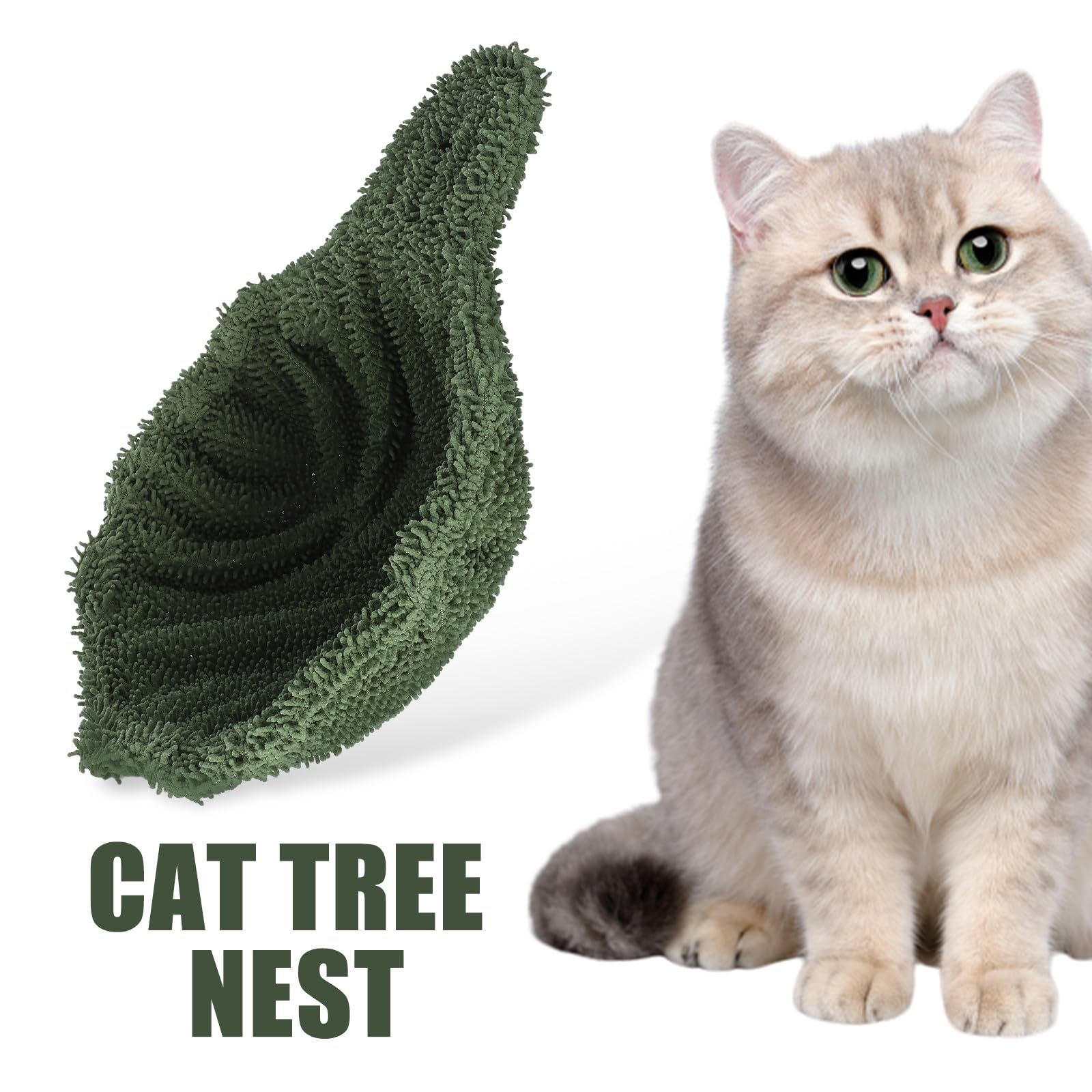 Tofficu Accessorio Amaca Sospesa per Albero Gatti Multifunzionale, Letto Nido Morbido Fai da Te, Ricambio per Tiragraffi Interno, Spazio Riposo Comodo e Stimolo Comportamenti Naturali