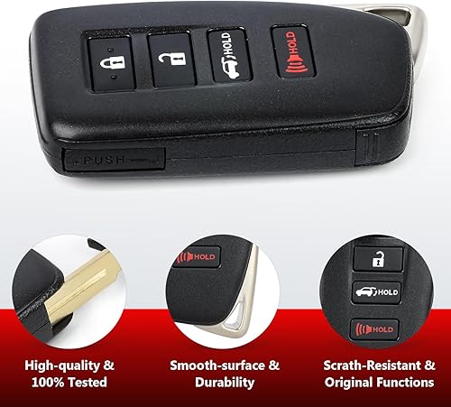 Miniatura 6 de Aichiyu Reemplazo de llavero remoto de proximidad inteligente para Lexus RX350 RX450h 2016 2017 2018 2019 2020 HYQ14FBB entrada sin llave control