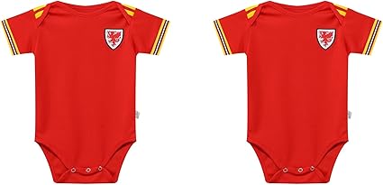 UOW Baby,Clothing,Baby Boys 0-24m,Bodysuits & One-Pieces,Bodysuits UOW Pack of 2 Wales Red Dragon Sports Football Soccer Fan Infant Boy Baby Bodysuit Cloths Short Sleeve, Blue, One Size