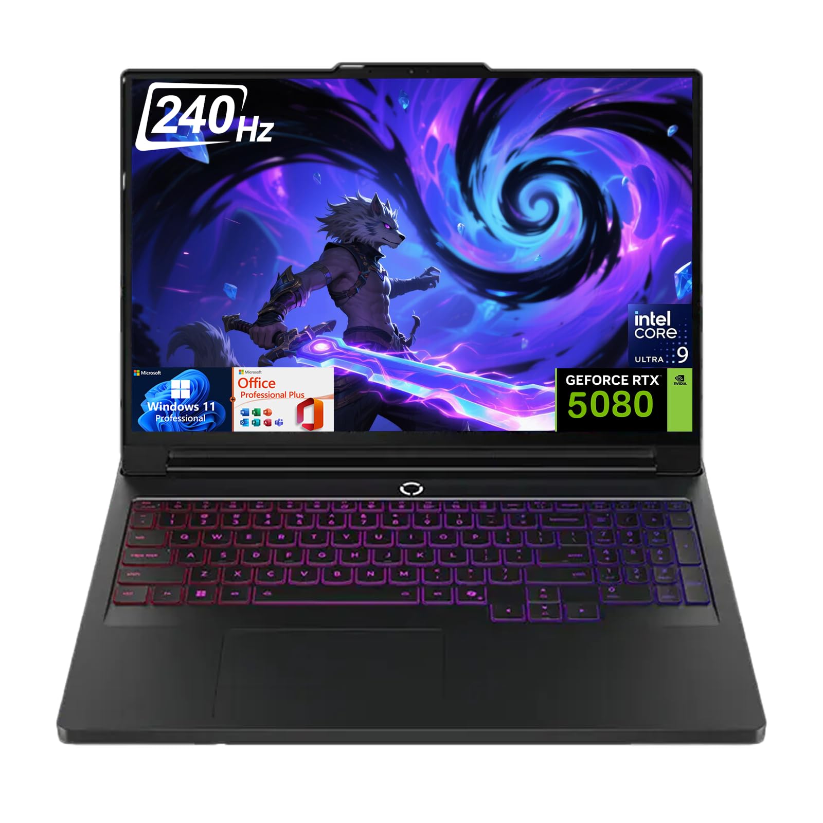 Lenovo Legion Pro 7i, Gen 10 Laptop for Gaming, 240 Hz, Intel Ultra 9 275HX 24C (Up to 5.4 GHz), NVIDIA GeForce RTX 5080, 16" OLED Display, Per-Key RGB Backlit, 32GB DDR5, 2TB SSD, Win 11 Pro