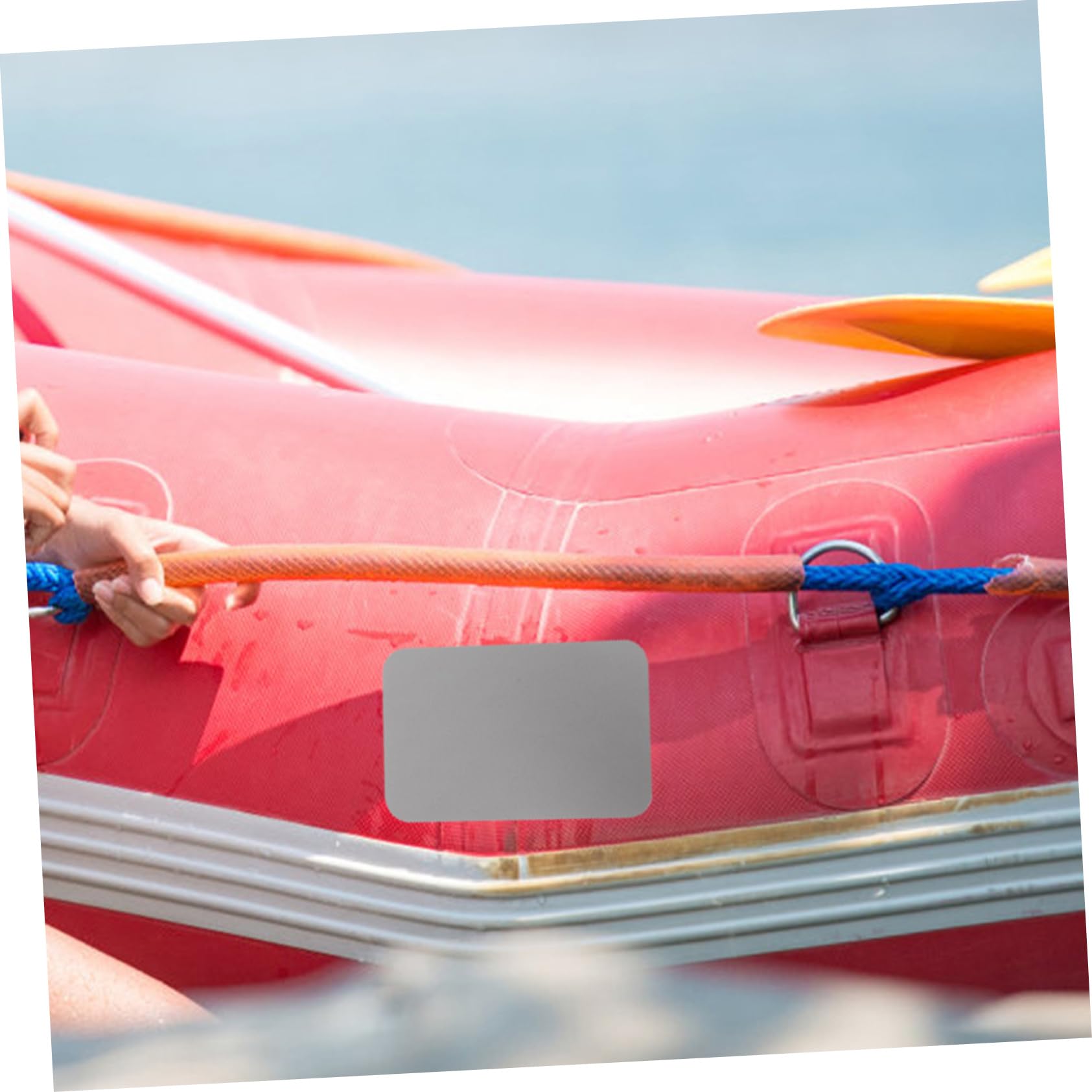 HANABASS Subvention für die Reparatur von Kajaks reparaturflicken reparaturkleber Reparaturband aufblasbares Kajak PVC-Reparaturpflaster Patch reparieren Umweltschutz-PVC Light Grey