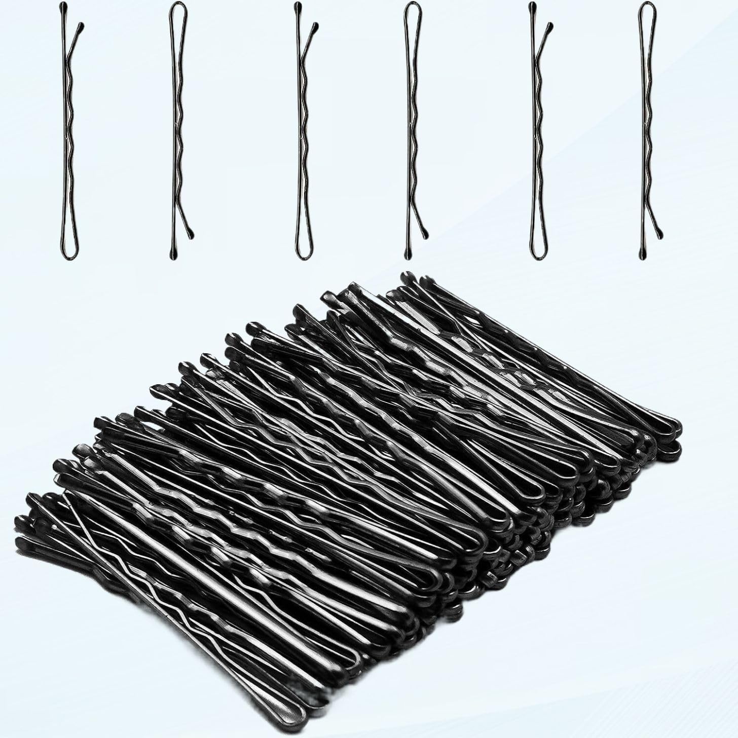 150Pcs Black Bobby Pins Hair Pins Kit for Women Girls Kids Premium Wavy Black Bobby Pins Hair Clips with Storage Box,Suitable for All Hair Types Hair Accessories
