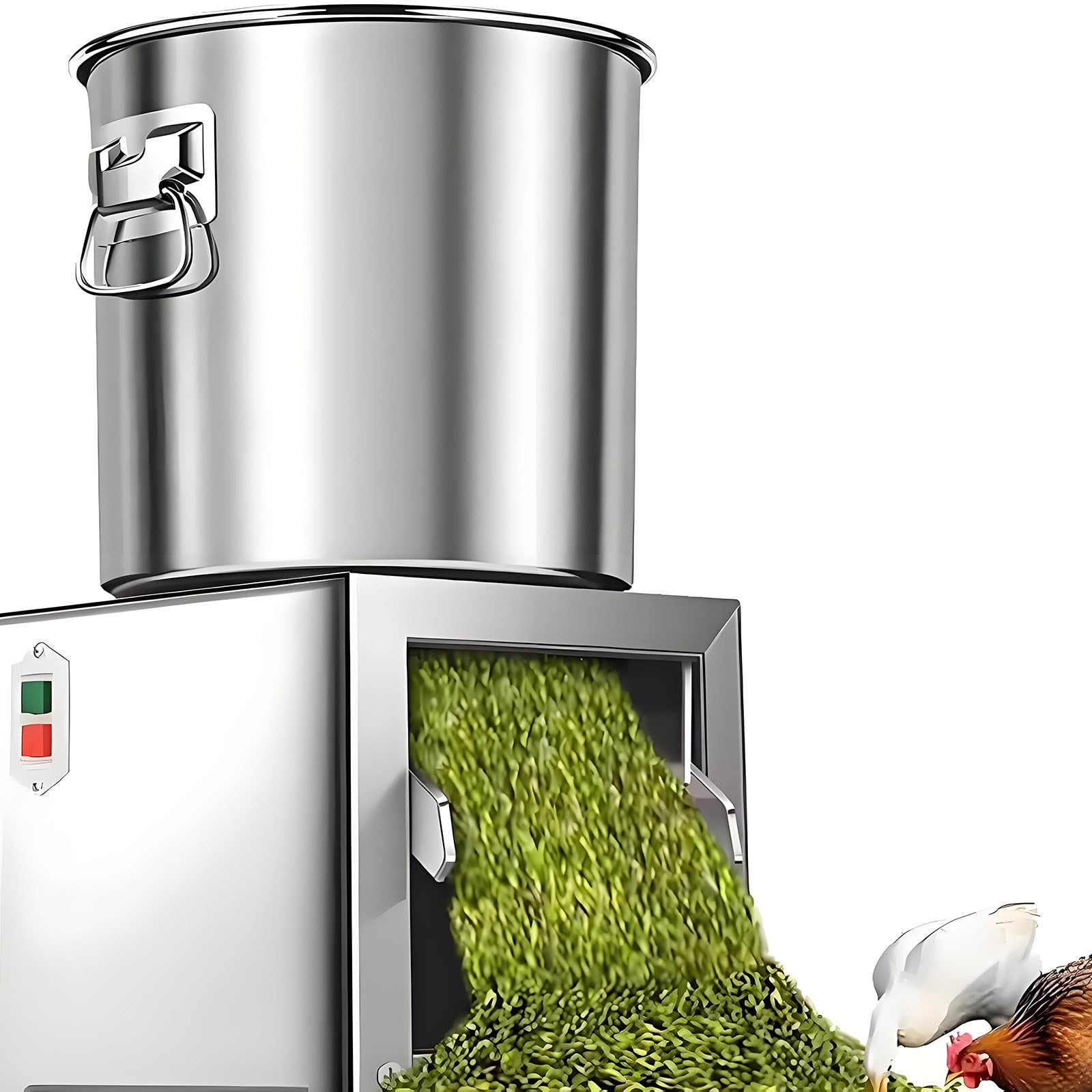 GUTYGIO Commercial Vegetable Chopper, 1800W Small Household Breeding Crusher,50–120kg/h Output, 3500r/Min Stainless Steel Cutter, Poultry Feed Processor for Chicken Duck Feed Processing