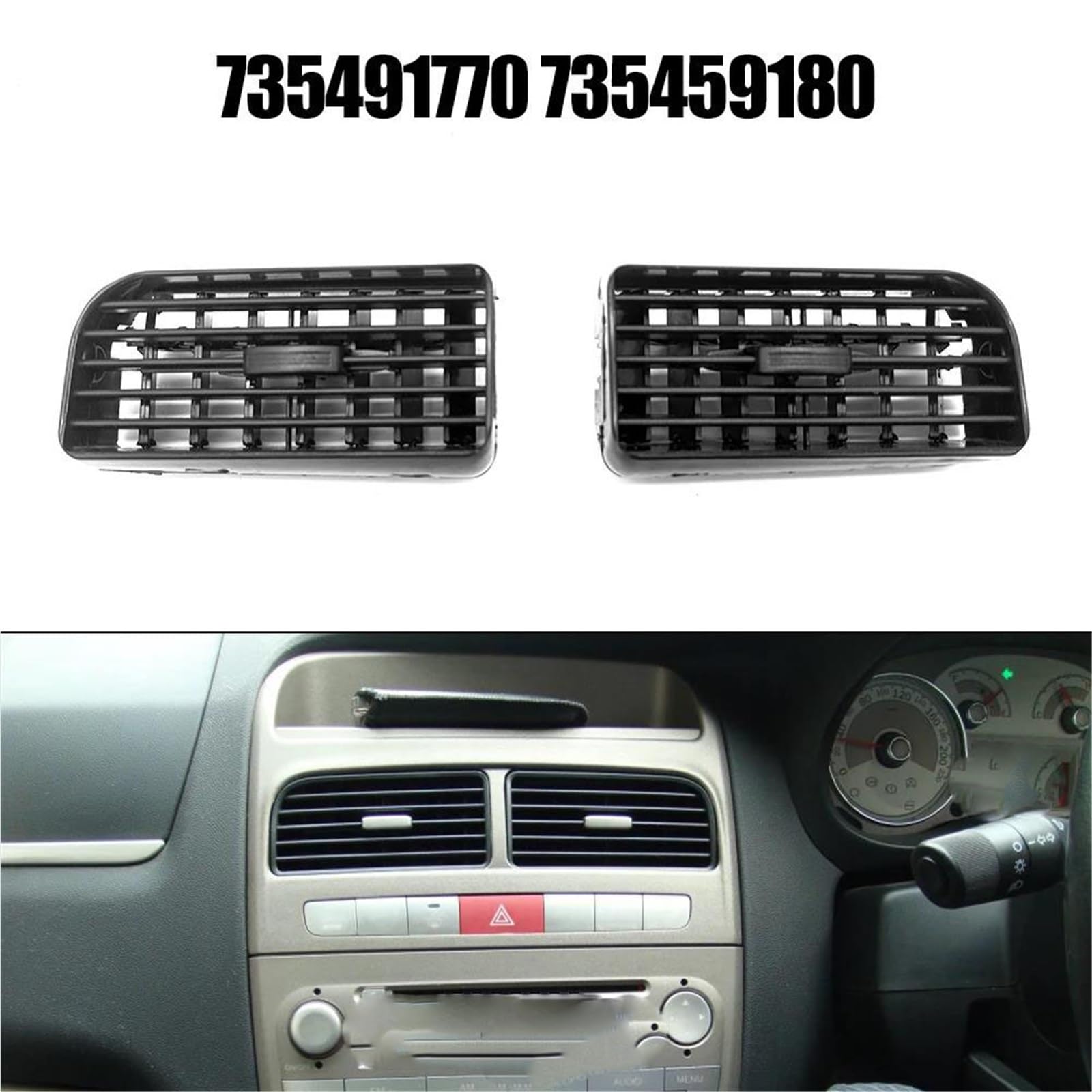 Bocchetta Aria Condizionata Per Fiat Per Linea Per Grande Per Punto Per Doblo Per MK2 263 Bocchetta Aria Condizionata Console Centrale Auto 735459180