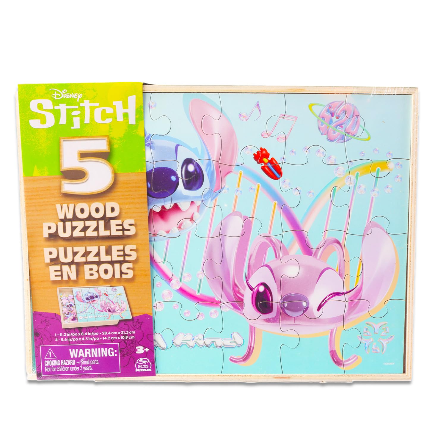 Amazon.com: Stitch Wooden Jigsaw Puzzle 5 Pack - Stitch and Angel