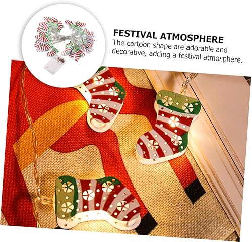 Miniatura 4 de 1 juego de luces LED de hadas de luces de Navidad, calcetines de Navidad, luz colgante de Navidad, luz de hadas de Navidad, luces de hadas para