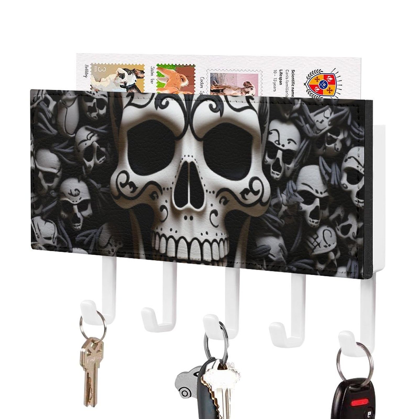 Gancho para llaves de pared organizador de calaveras 5 ganchos