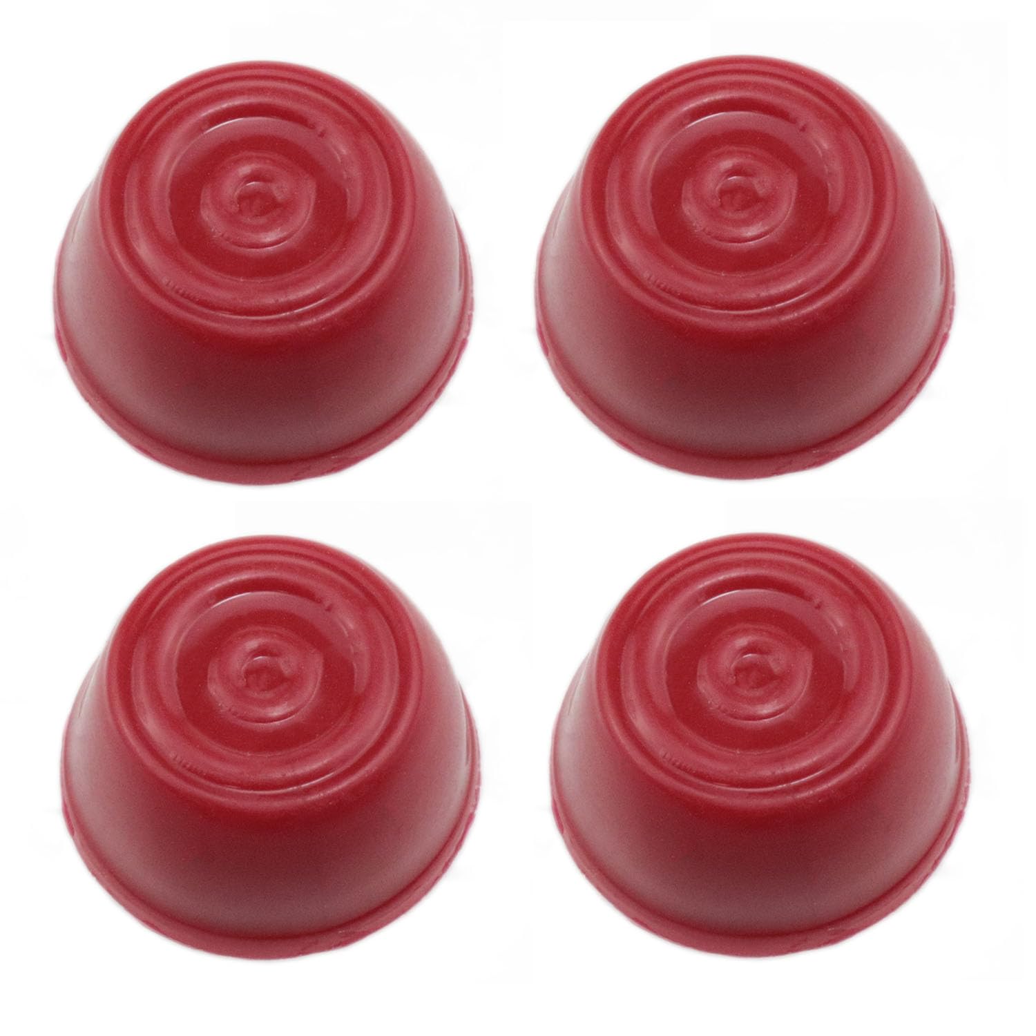 yukata 4 Pack Wagon Axle Caps for 1/4 Inch Axles, Red Plastic