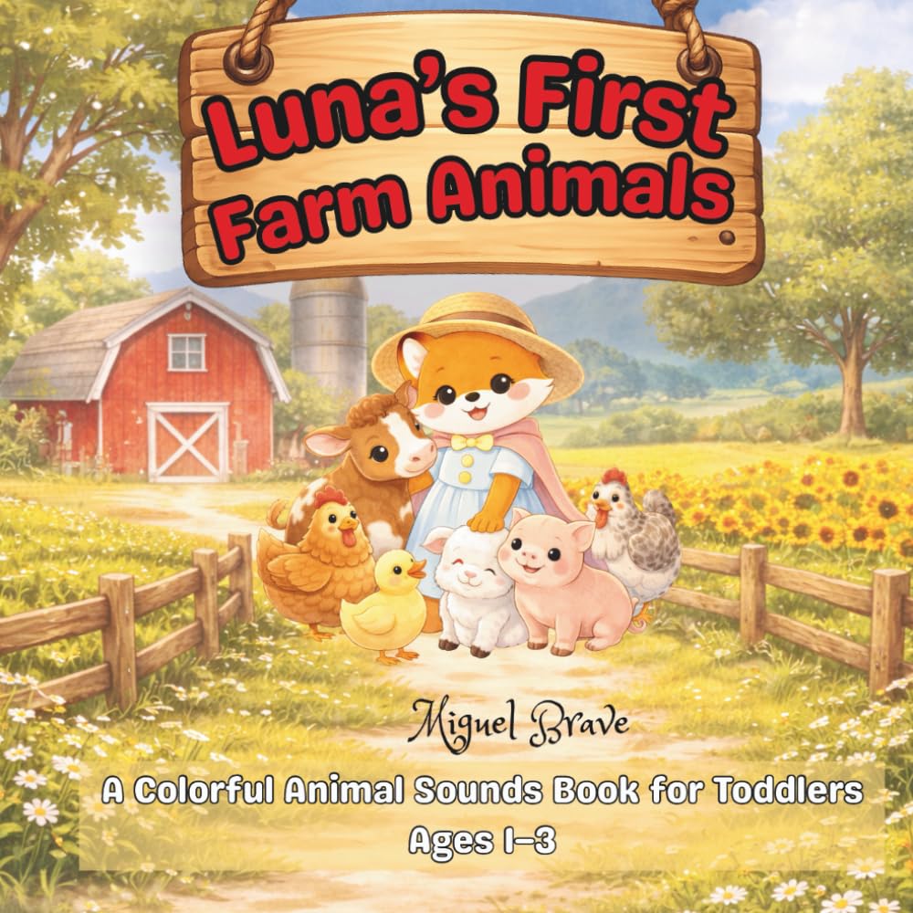 Luna's First Farm Animals: A colorful Animal Sounds Book for Toddlers Ages 1-3