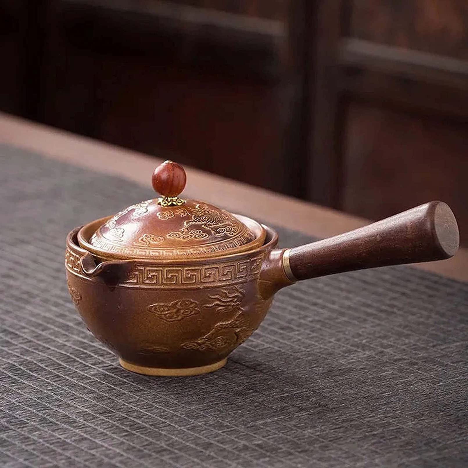 Chinesische Teekanne, Keramik-Einzeltopf 360°-Teekanne, Haushaltsfilter-Teekocher, blaues und weißes Porzellan, Kung-Fu-Tee-Set, kreatives tragbares Reise-Beilage-Topf 2022 Geschenk,T