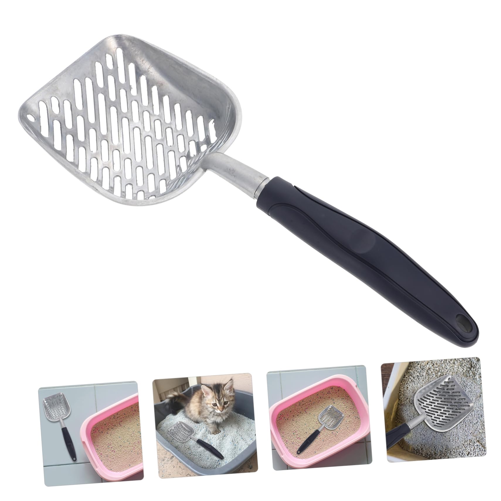 minkissy 2 Pz Pala per lettiera per Gatti setaccio per lettiera Paletta per lettiera per Cani Paletta per la Pulizia della Pala per la Pulizia della Gattino