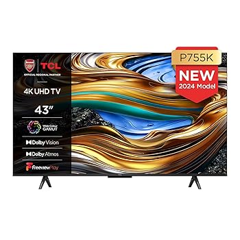 TCL 43P755K 43-inch Ultra HD Wide Color Gamut 4K HDR TV Smart TV