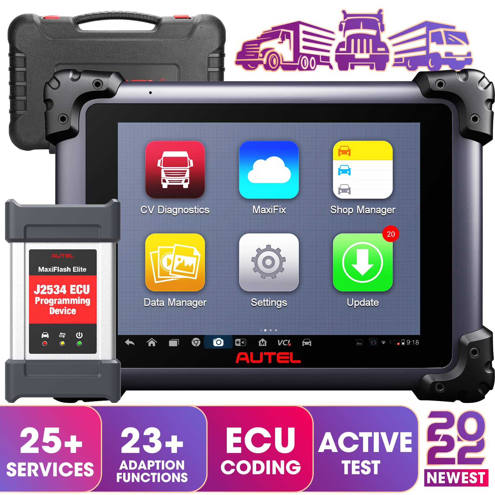 Buy Autel Maxisys CV MS908CV, Heavy Duty Truck Scanner, Semi Truck