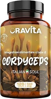 Cordyceps Sinensis Estratto 40% Polisaccaridi – Integratore Stanchezza, Difese Immunitarie, Detox Fegato e Libido – Funghi Medicinali 120 Capsule 550mg | Oravita