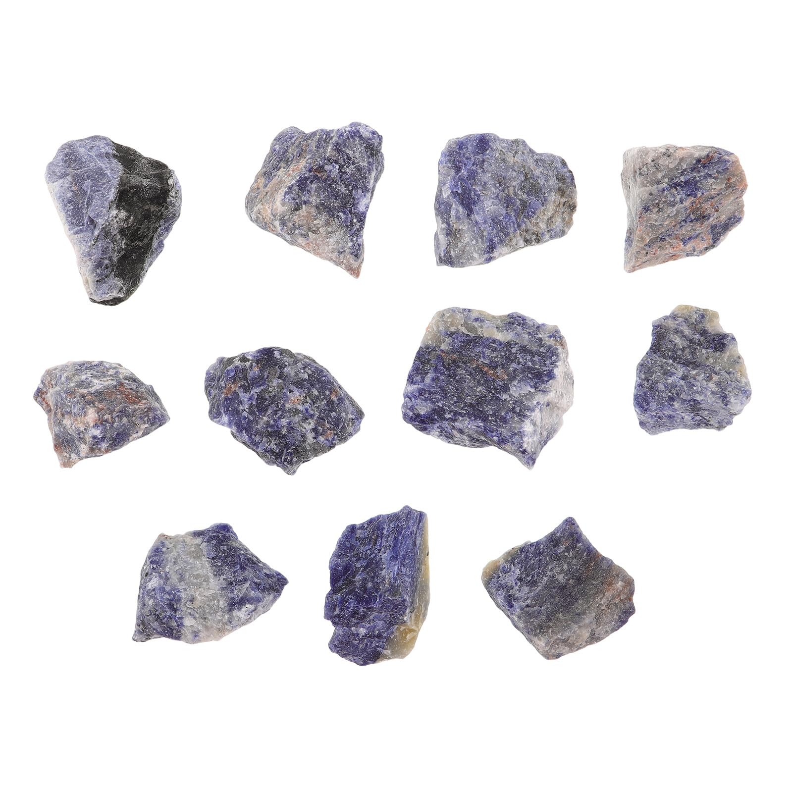 Pierres naturelles non taillées d'exception, diffuseur d'huiles à rayures bleues